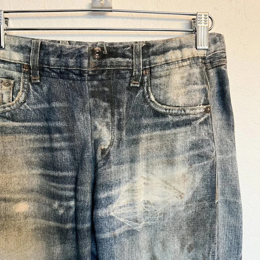 Rag & bone miramar jogger denim heavily distressed sweatpants french terry XS - Picture 4 of 8